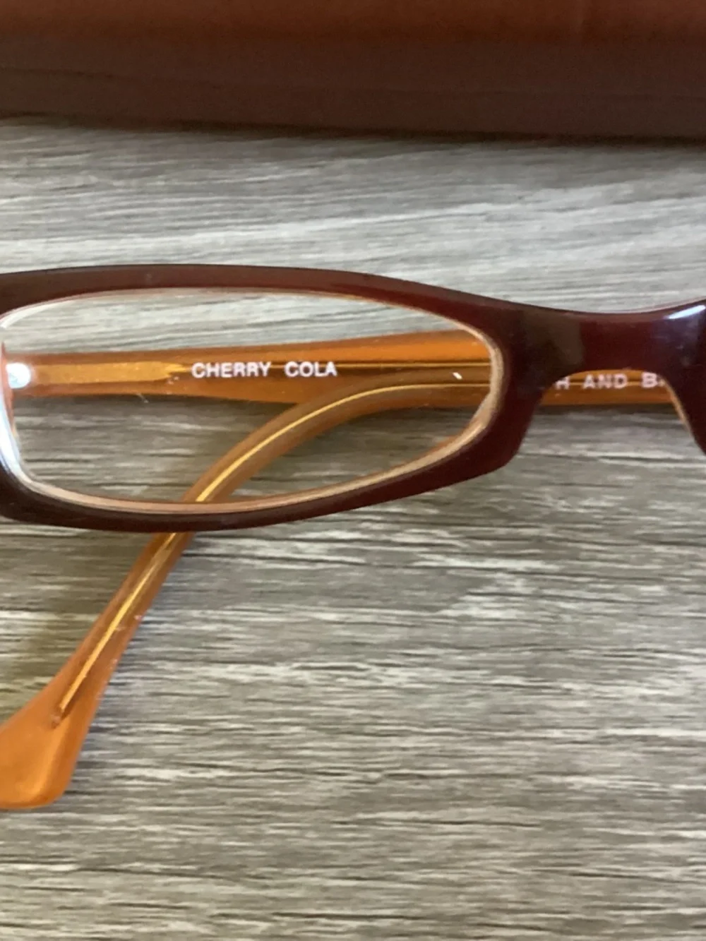 Booth And Bruce Designer Frames Made In England 803 Cherry Cola Brown Hard Case.